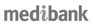 "Medibank logo in grayscale, displaying company name in sans-serif font."